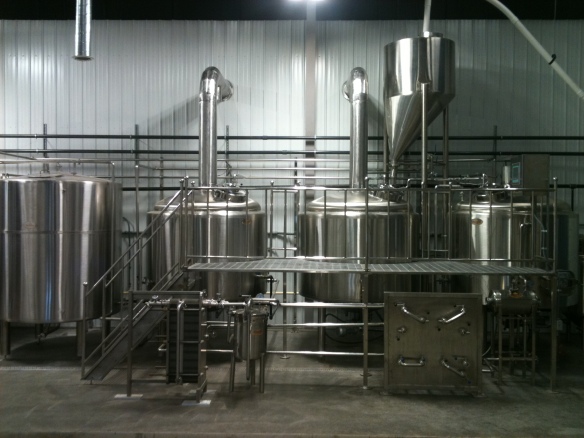 Queen City Brewery's 15 barrel brewhouse.