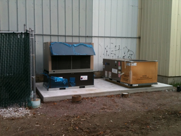 New HVAC and glycol chiller units.