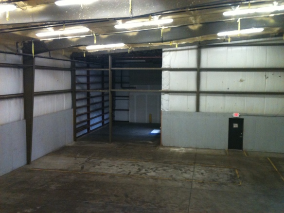 The original view of the southwest corner of QCB's space. 